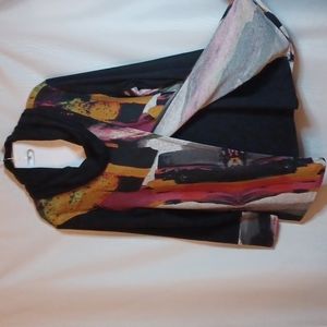 Micheal Tyler Women's Multi-Color Cowl Neck Blouse.Size XL.